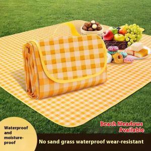 YONUO Thảm dã ngoại ngoài trời tấm chống ẩm Thảm cắm trại nhôm dày khuôn vải lều Đệm gấp bãi biển mùa xuân đi chơi