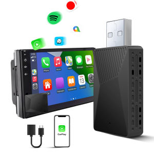 Vktech Smart Wired to Wireless Carplay Android Auto AI Box with USB Connection for Seamless Smartphone Integration