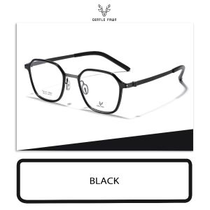 Gentle Fawn Frame Kacamata Titanium Ringan Kokoh Bentuk Kotak Fashion Pria Wanita Trendy Style Bisa Minus 2624