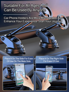 Cell Phone Holder Retractable Durable All Models 360 Degree Rotation Easy Clamping High Strength