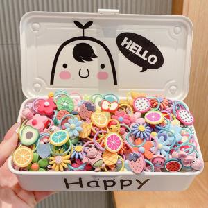 50Pcs/Lot Children Hair Accessories Girls Cartoon Elastic Hair Bands Baby Head Rope Kids Small Animal Headband Cute Headdress