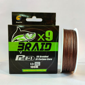 PE X9 Fluorocarbon Leader Line Jepang Braided 100m Cored Lure Fishing Line Kuat X8+1
