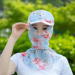 DIRKI Flower Picking Tea Hat Breathable Portable Sunshade Shawl Cap Sun Hat Thin Neck Protection Hat Women