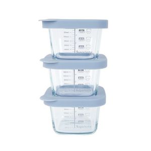 Sugar Baby Premium Glass Baby Food Container 160ml 3pcs Wadah Penyimpanan Makanan Bayi MPASI Kaca