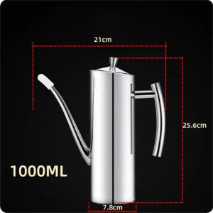 304 Stainless Steel Oil Pot Kitchen Oil Tank Sauce Vinegar Drip-Proof Dust-Proof Oil Storage Container To Store Kitchen Tools2026