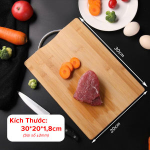 Combo 2 Thớt Tre Thái Đồ Sống Và Đồ Chín Thớt Gỗ Tre Tự Nhiên Kháng Khuẩn Chống Mốc Không Mùn Có Tay Cầm Khuy Treo Tiện Lợi Chính Hãng Amalife