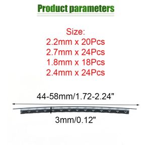 Fret gitar baja 24pcs akustik elektrik medium freet 1.8/2.2/2.4/2.7Mm