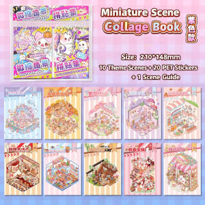 3D Landscape Stickers Miniature Scene Creative DIY Coil Sticker Notebook Material Collectible Themes Kids Gift Mainan