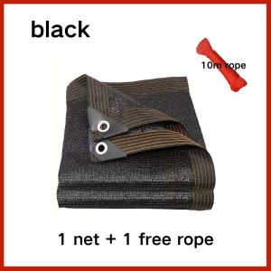 【Quality Guarantee】Sunshade Net 95% UV Protection Black and Brown Free 10m Rope Sunscreen Outdoor Shade Cloth for Plants Car Parking Farm