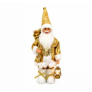APBZOK 12 Inch Santa Claus Doll Creative Cute Large Santa Figurine Themed Party Decor 3D Christmas Ornament Christmas Home Decorations