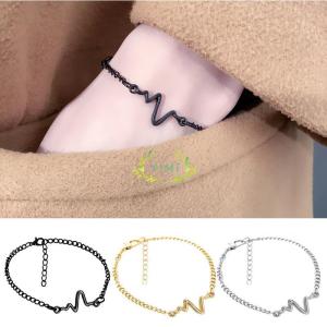 C.three. Simple Adjustable Chain Bracelet Model Electrocardiogram For Men / Women / Couples C3