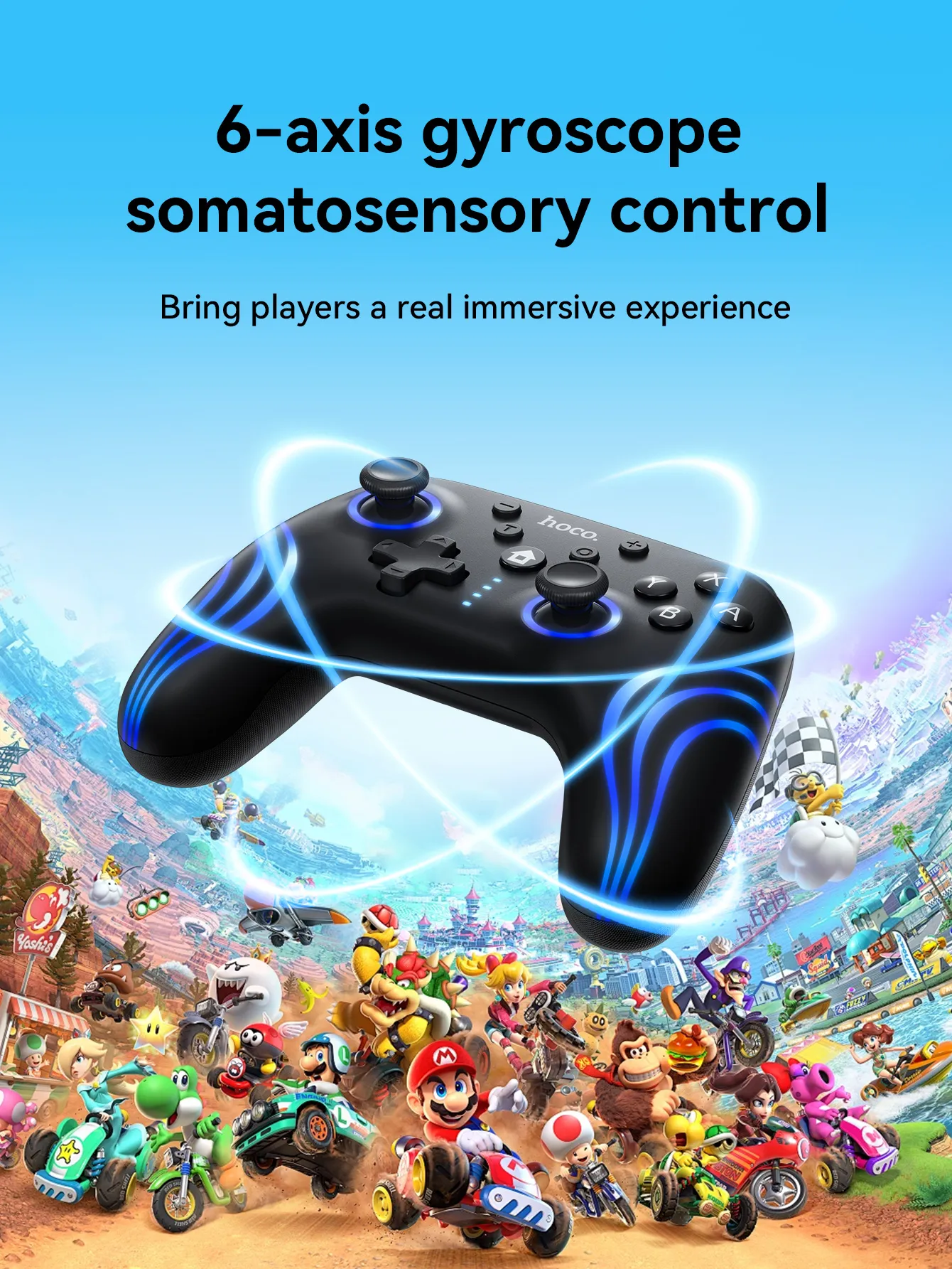 Hoco GA2 Unicorn Multi-function Wireless Game Controller description image 4