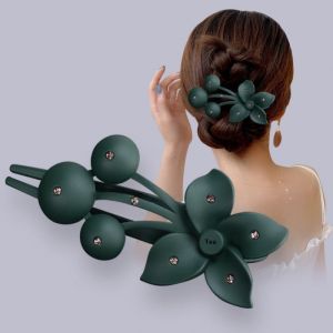 Amila Kẹp tóc hoa thanh lịch cho phụ nữ thiết kế hoa anh đào phong cách với kim cương lấp lánh hoàn hảo cho mặc hàng ngày và dịp đặc biệt