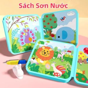 Sách màu nước cho trẻ em có thể vẽ đi vẽ lại sách học sớm màu nước trong suốt