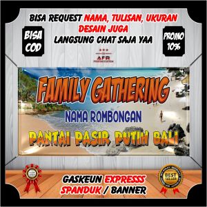 Spanduk Banner Backdrop Family Gathering Wisata - Banner Family Gathering Rombongan Wisata Bus Paling DI cari Keren
