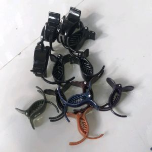 Combo 6 chiếc kẹt tóc bằng nhựa loại 3 răng nhiều màu
