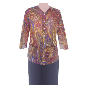 ÁO BÀ BA NỮ VOAN CHIFON TRUNG NIÊN