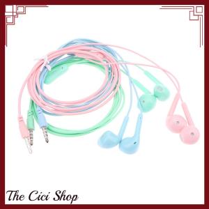 [The Cici Shop] หูฟังแบบมีสาย U19ผิวเรียบหูฟัง3.5มม. พร้อมชุดหูฟังเพลงตัดเสียงรบกวนมือไมค์ในตัว