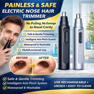 Professional Safe Washable Rechargeable Electric Nose Hair Trimmer for Men Gentle Facial Hair Cleaning Tool
