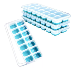 (MIỄN SHIP TOÀN QUỐC) COMBO 5 Khay Làm Đá Silicon Có Nắp Đậy Kháng Khuẩn Chống Mùi Tủ Lạnh Khuôn Làm Đá  Làm Thạch Cao Cấp MẪU MỚI 2022