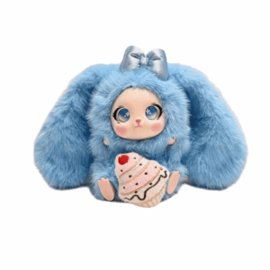 CHAOSON Big Ear Rabbit Plush Keychain Ornaments Bag Hanging Charms Car Key Ring Cute Ice Cream Bunny Doll Pendant Gift For Girls