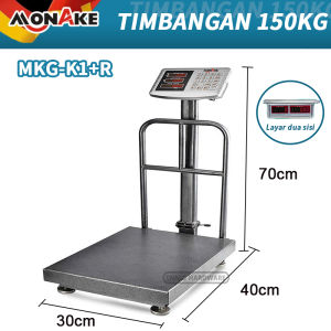 German Tool Timbangan Duduk Digital Kapasitas 150kg/300kg Sisik komputasi digital Electrik Platform Scele Sayur Timbangan barang MKG
