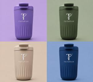 TEZORAH Stainless Steel Travel Mug with Lid Portable Coffee Cup