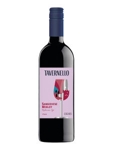 TAVERNELLO SANGIOVESE MERLOT RUBICONE 2022 (VANG ĐỎ Ý)