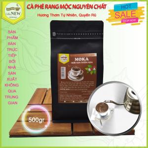 Cà Phê MoKa Cầu Đất (Gói 500gr) - Rang Môc Nguyên Chất 100% - Pha Phin hoặc Pha máy - Hương Mạnh Mẽ - Coffee New