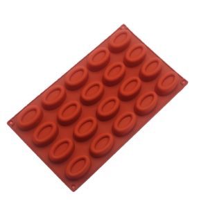 Bán chạy nhất Khuôn làm bánh silicon tự làm 9 lỗ Bánh gạo hình bầu dục Thạch Pudding Bánh sô cô la Dụng cụ trang trí bánh nướng Khuôn nhà bếp 2026