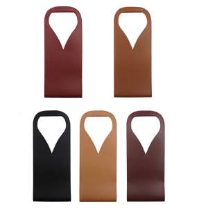 Portable Wine Bag PU Leather Wine Holder Soft Lining Pouches for Bottle Protections Single Bottle Champagne for Event
