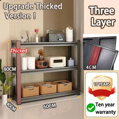 5 Tier Heavy Duty of Shelving Organiser Quick Setup Boltless Storage Metal Shelf Kitchen Rack