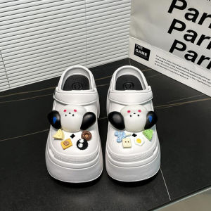 LKShoes มาใหม่พร้อมส่ง รองเท้าแฟชั่นแบบสวม ทรงหัวโต พร้อมตัวติดน้อนหมาสุดน่ารัก พื้นนิ่มกันลื่น ใส่แล้วน่ารักม๊าก จัดเลย