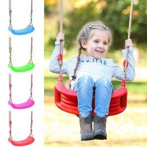 DADOMYD Multicolor Childrens Swing with Hanging Rope Plastic Baby Suspension Chair Interesting Easy Install Sitting Board Swing Indoor Outdoor