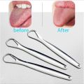 GL.Stainless Steel Oral Hygiene Tongue Scraper Personal Care Cleaning Tongue Moss Anti Bad Breath A. 