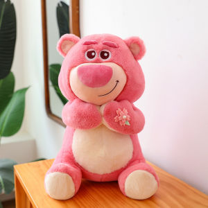 Cute sakura Lotso plushie strawberry bear plush toy doll girl pink lotso pillow birthday gift doll