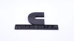 2pcs Cummins Turbo Emblems 3D Logo for Ram 2500 3500 Nameplate Emblem Mopar (Black)