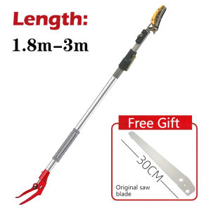 Fruit Picker Tool 6 Feet Cut and Hold Tree Pruner 1.8-3 Meters Rotation Pole Tree Trimming Long Reach Fruit Picker Pemetik Buah Galah Panjang