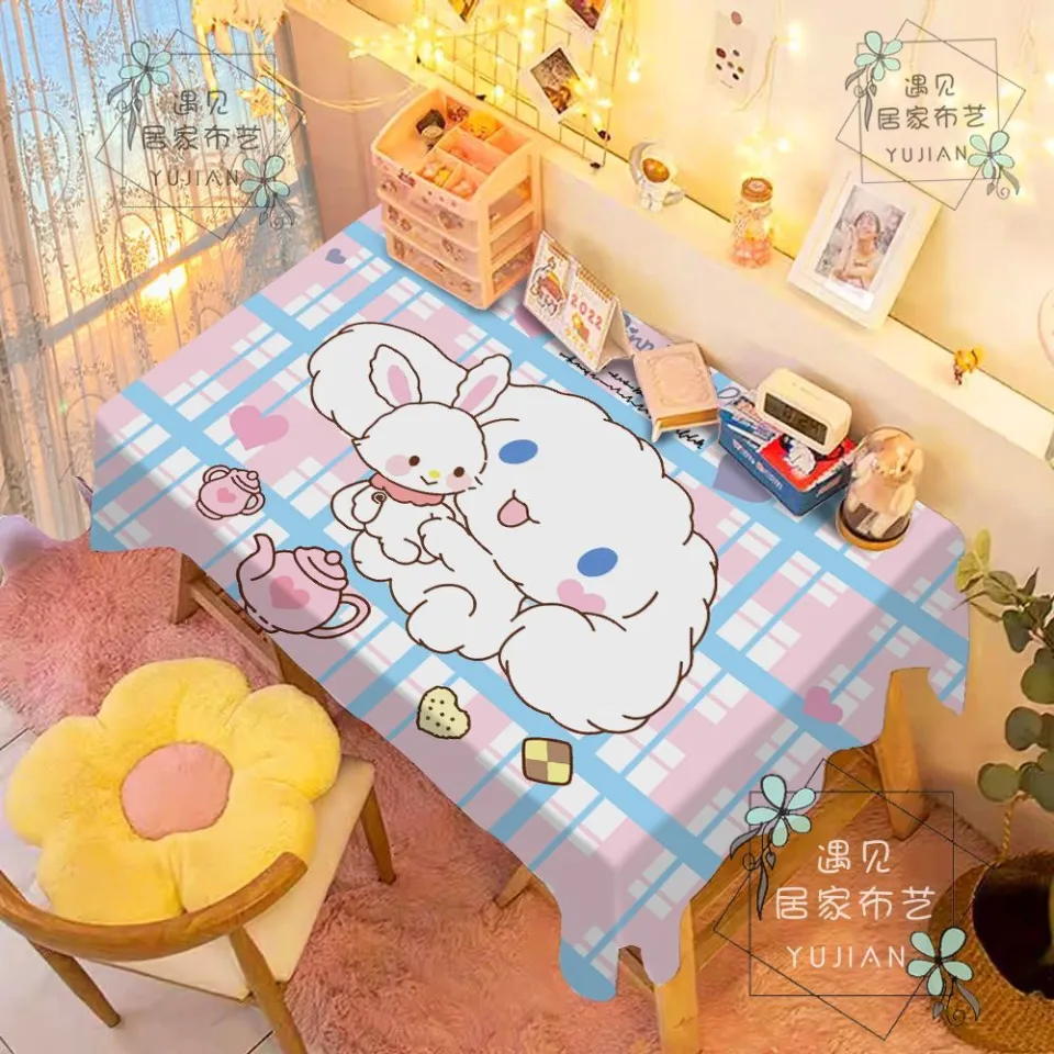 Cute Cartoon Sanrio Cinnamoroll Fitted Sheet Kawaii Anime Home