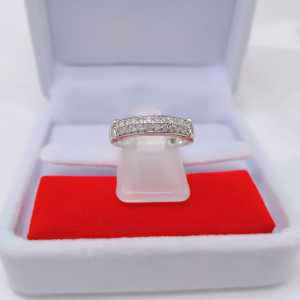 Cincin Silver Wanita Aksesoris Fashion Awet Tahan Lama Anti Karat Cocok Untuk Harian 1824 karat