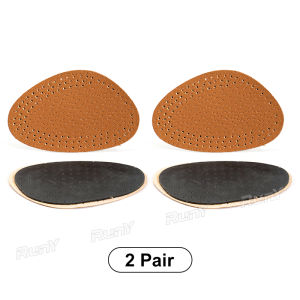 RunY Insoles Women Pu Leather Forefoot Pad Non-slip Foot Pain Relief Care Shoe Pad Inserts