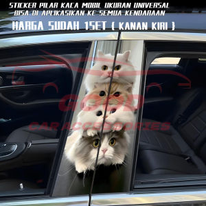 Ready Stock Car sticker PE film Cover Stripe Car Door Center Column Pillar sticker Car Window Middle 102 Cat