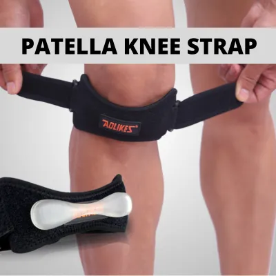 Patella Knee Strap Aolikes Knee Guard Support with Silicon Band Shock Absorption Adjustable Breathable Lightweight Injury Recovery Pain Relief Joint Protection 1 PC