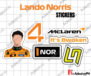 Lando Norris 2025 Sticker Pack or Individual Stickers / GLOSSY / MATTE / HOLOGRAPHIC RAINBOW / Waterproof / Scratchproof