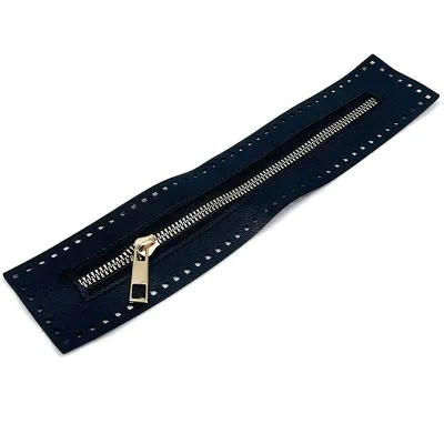 27CM Long PU Bag Zipper Stitch Zipper For Handbag Woven Bag Clothes Leather Zippers Hardware Replaceable DIY Sewing Accessories