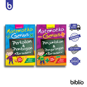 Matematika Genius Perkalian & Pembagian + Penjumlahan & Pengurangan Bersusun untuk Anak SD (2 Buku)