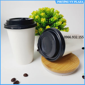 50 cốc giấy 360ml - 12oz kèm nắp Ly giấy NHẬP KHẨU HÀN QUỐC