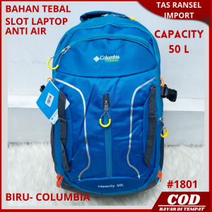 Tas Ransel Gunung Pria Cowok Backpack Kapasitas 50L Tas Punggung Bahan Anti Air Waterproof Import Outdoor Carrier Camping Travelling Import Murah