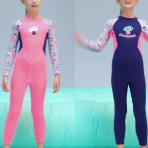 (SG Seller) Children 2.5mm Thermal Swimwear Swimsuit Neoprene UPF50+ UV Protection Boy Girl Keep Warm Diving Suit YY06