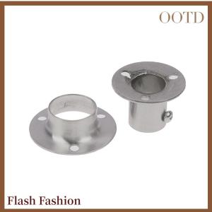 [Falsh F] Stainless Steel Flange Seat For Wardrobe Curtain Cloth Rod Seat Round Tube Seats Bracket Household Furniture Hardware Towel Tube Holder